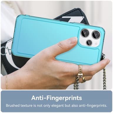 SKALO Xiaomi Redmi 12 4G/5G Transparent TPU Metalknappar Skal - Turkos