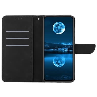 SKALO Motorola Edge 40 Neo 5G Embossed Plånboksfodral i PU-Läder - Svart