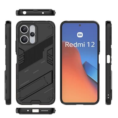 SKALO Xiaomi Redmi 12 4G/5G Armor Hybrid BIBERCAS Skal - Svart