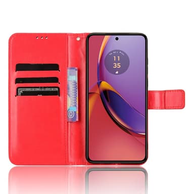 SKALO Motorola Moto G84 5G Plånboksfodral i PU-Läder - Röd