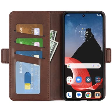 SKALO Motorola ThinkPhone 5G Premium Plånboksfodral - Brun