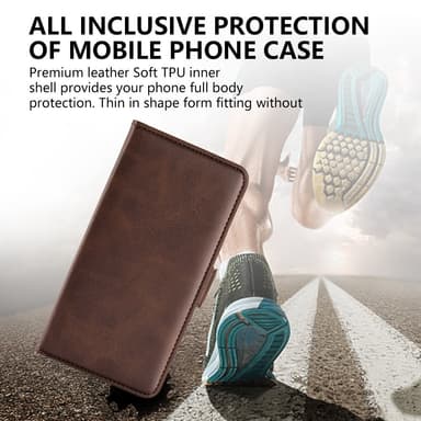 SKALO Motorola ThinkPhone 5G Premium Plånboksfodral - Brun