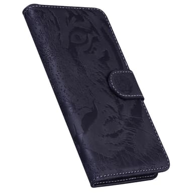SKALO Motorola Moto G84 5G Embossed Tiger Plånbok - Svart