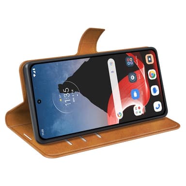 SKALO Motorola ThinkPhone 5G Premium Plånboksfodral - Ljusbrun