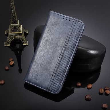 SKALO Xiaomi Redmi 12 4G/5G Embossed Premium Plånboksfodral - Blå