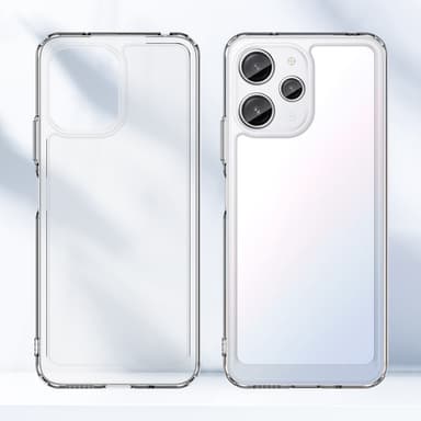 SKALO Xiaomi Redmi 12 4G/5G Transparent TPU Metalknappar Skal - Transparent