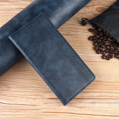 SKALO Xiaomi Redmi 12 4G/5G Embossed Premium Plånboksfodral - Blå