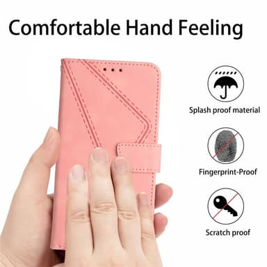 SKALO Motorola Edge 40 Neo 5G Embossed Plånboksfodral i PU-Läder - Rosa