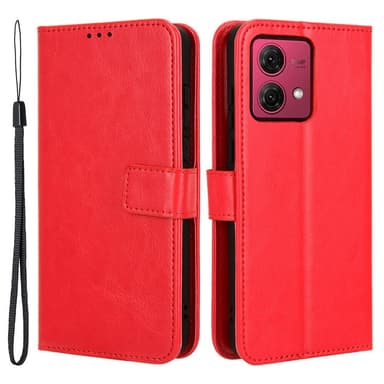 SKALO Motorola Moto G84 5G Plånboksfodral i PU-Läder - Röd