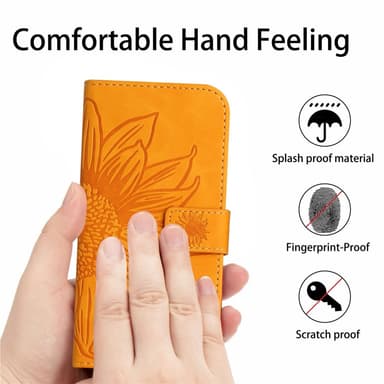 SKALO Motorola Edge 40 Neo 5G Embossed Flower Plånboksfodral i PU-Läder - Ljusbrun