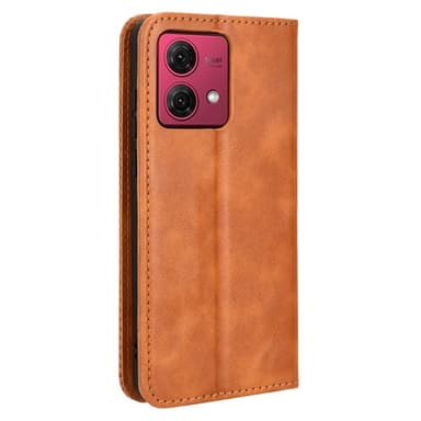 SKALO Motorola Moto G84 5G Embossed Premium Plånboksfodral - Brun