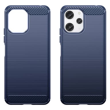 SKALO Xiaomi Redmi 12 4G/5G Armor Carbon Stöttåligt TPU-skal - Blå