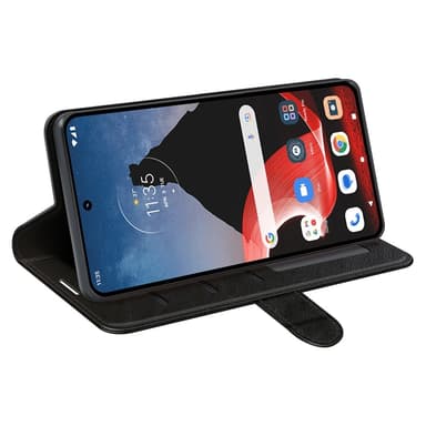 SKALO Motorola ThinkPhone 5G Crazy Horse Plånbok PU Läder - Svart