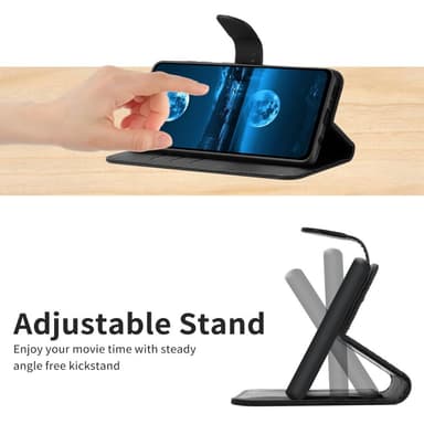 SKALO Motorola Edge 40 Neo 5G Embossed Plånboksfodral i PU-Läder - Svart