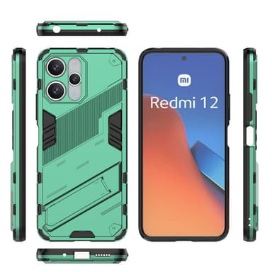SKALO Xiaomi Redmi 12 4G/5G Armor Hybrid BIBERCAS Skal - Grön