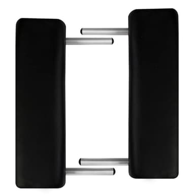 vidaXL Hopfällbar massagebänk med 3 sektioner aluminiumram svart