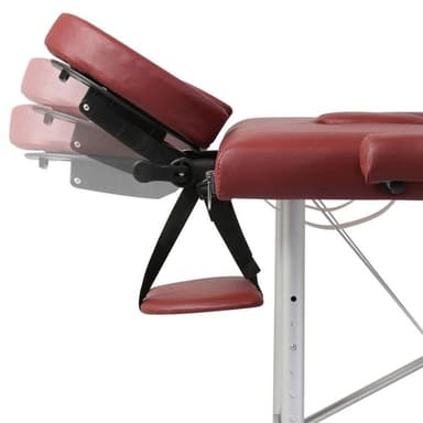 vidaXL Röd hopfällbar 3-sektions massagebänk med aluminium ram