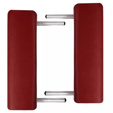 vidaXL Röd hopfällbar 3-sektions massagebänk med aluminium ram