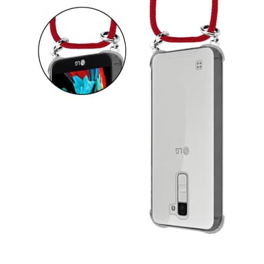 LG K10 2016 Skal Fodral Kedja (Röd)