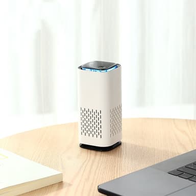 Mini luftrenare Filter Billuftrenare Ta bort röklukt Vit