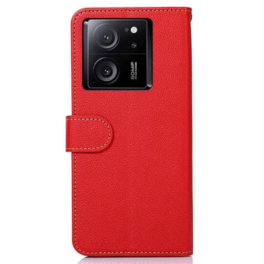 KHAZNEH Plånboksfodral till Xiaomi 13T / 13T Pro - Röd/Svart
