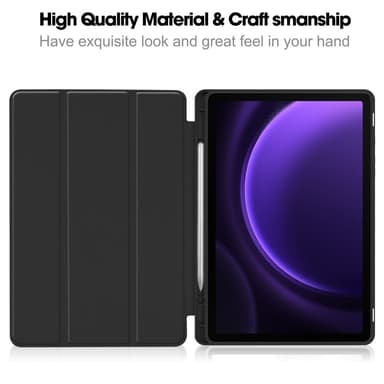 Slim Fit Cover Fodral Till Samsung Galaxy Tab S9 FE - Svart