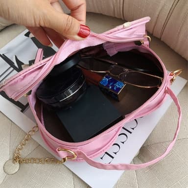 Hjärta Hjärtform BlomDekor Handväska Crossbody-väska - Rosa