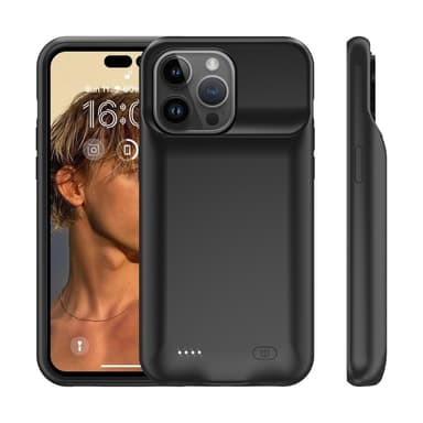 Uppladdningsbart Batteri Fodral Skal för iPhone 15 Pro 7000mAh