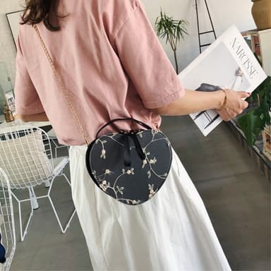 Hjärta Hjärtform BlomDekor Handväska Crossbody-väska - Rosa