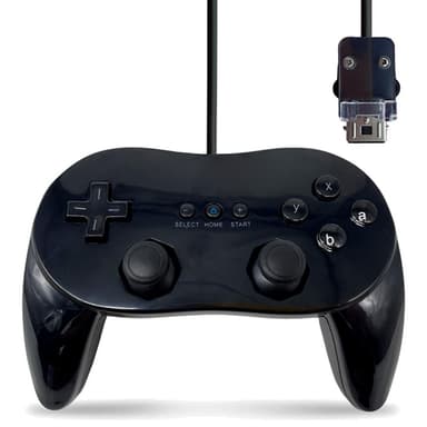 Gamepad för Nintendo Wii,Wii U Handkontroll 1,1 m kabel - Svart