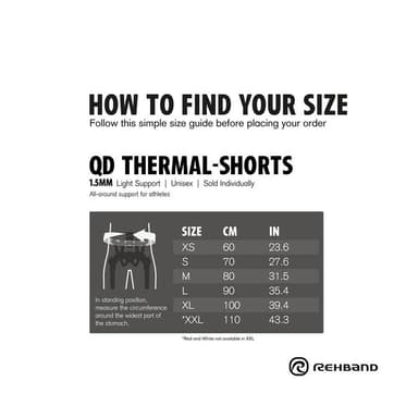Rehband QD Thermal Shorts 1.5 mm, Kompressionsplagg