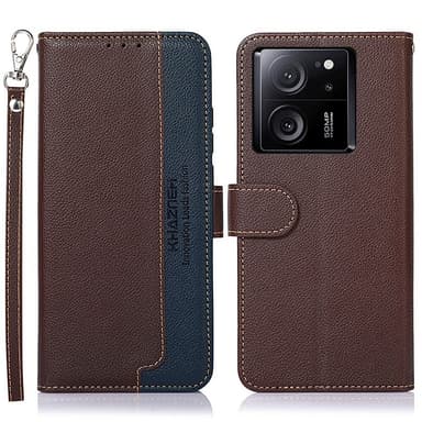 KHAZNEH Plånboksfodral till Xiaomi 13T / 13T Pro - Brun/Blå