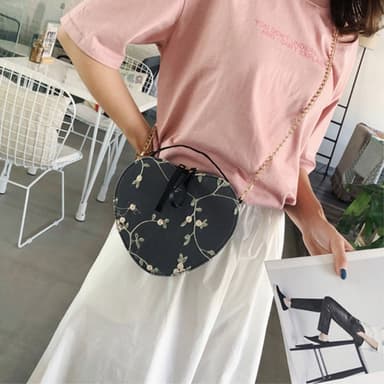 Hjärta Hjärtform BlomDekor Handväska Crossbody-väska - Rosa
