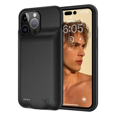 Uppladdningsbart Batteri Fodral Skal för iPhone 15 Pro 7000mAh