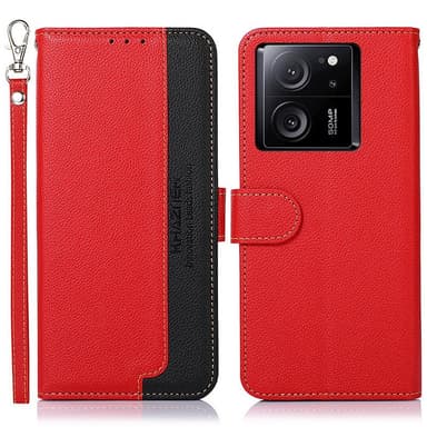 KHAZNEH Plånboksfodral till Xiaomi 13T / 13T Pro - Röd/Svart