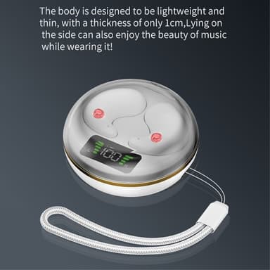 Sömn Hörlurar Bluetooth Headphones In ear att sova med - Vit
