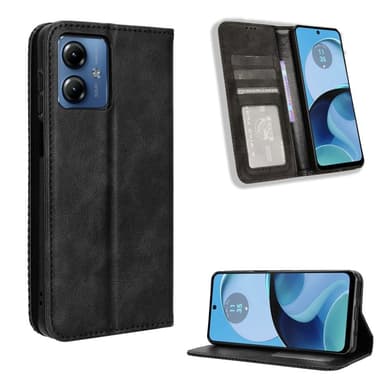 Motorola Moto G14 Plånboksfodral Exklusivt Svart