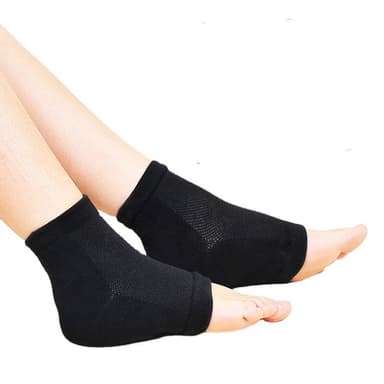 Mjukgörande hälstrumpor 1 par Svart 15-20 cm
