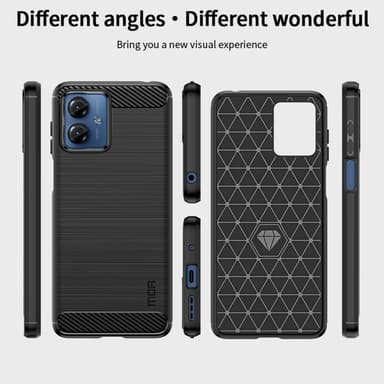 MOFI Motorola Moto G14 Karbon fiber Skal - Svart