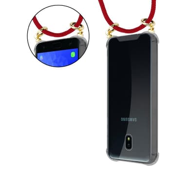 Samsung Galaxy J3 2018 Skal Fodral Kedja (Röd)