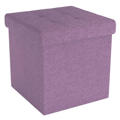 Hopfällbar Sittpall 30x30x30 cm Fotstöd (rosa)