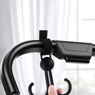 2-pack Barnvagnskrok Hängkrok för skötväska Svart