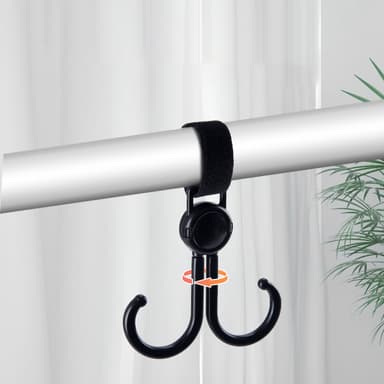 2-pack Barnvagnskrok Hängkrok för skötväska Svart