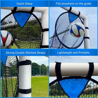 Träningsnät för fotbollsmål 2-pack Svart