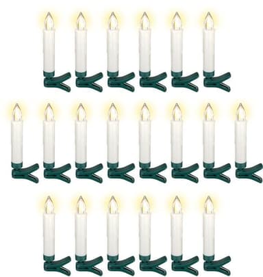 20 trådlösa LED-julgranljus