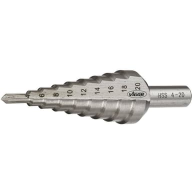 HSS Stegborr 4 - 20 mm Vigor V2395 Total längd 75 mm
