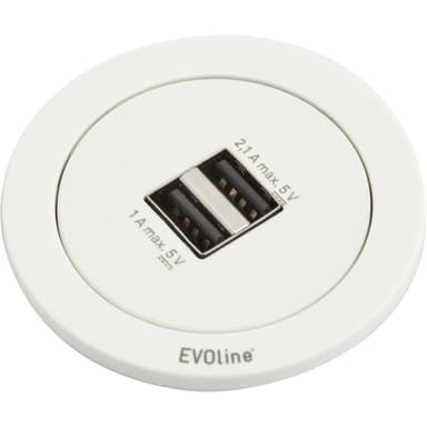 EVOline 159280001300 Bordskontaktdosa 2x Vit