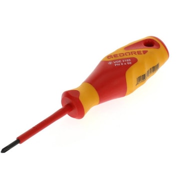 Gedore VDE 2164 SL/PH2 Screwdriver - Fully Insulated Slim Drive For Electrical Work, 1000V Rated
