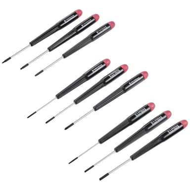 Skruvmejsel set 9 delar TOOLCRAFT Spår, Stjärnspår