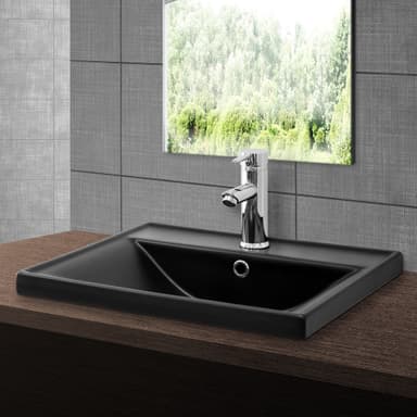 ML-Design Keramisk diskho Vit 51x15.5x41.5cm, inbyggd diskho